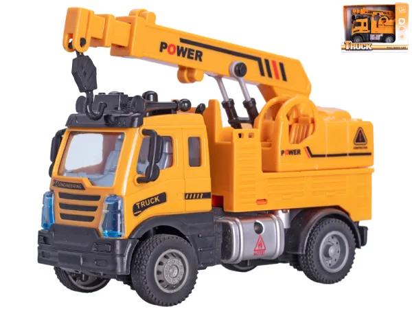 Mikro trading Auto stavební jeřáb - 13 cm - zpětný chod