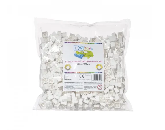 L-W Toys Stavebnice - Základní kostky 2x2 - 500 ks