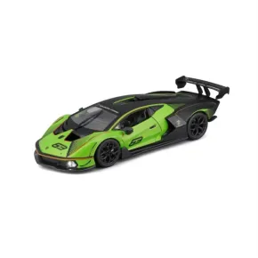 Bburago Sestavený kovový model auta Race Lamborghini Essenza SCV12 Green