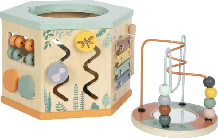 Small Foot Motorická kostka se 7 hracími plochami - Safari