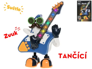 Mikro trading Mr. Rock kytara - 25 cm - tančící se světlem a zvukem