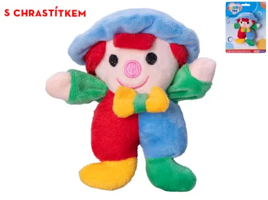 Mikro trading Klaun plyšový s chrastítkem - 13,5 cm