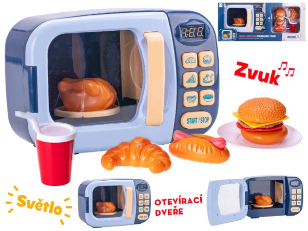 Mikro trading Mikrovlnná trouba s doplňky - modrá