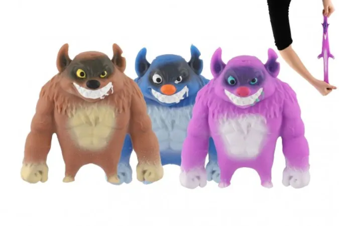 Teddies Příšera antistresová - natahovací plněná pískem - 11 cm