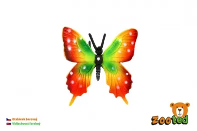 Teddies Motýl tropický Papilio/otakárek barevný - zooted - 6 cm