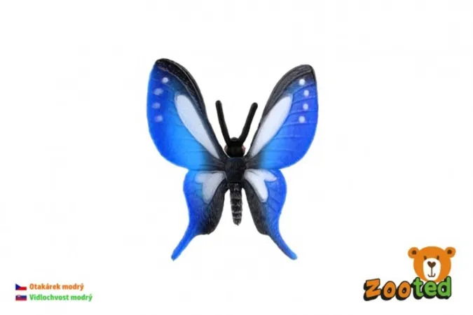 Teddies Motýl tropický Papilio/otakárek modrý - zooted - 5 cm