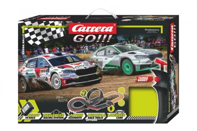 Conquest Autodráha Carrera GO!!! Škoda Rally + 2 auta - 4,9 m