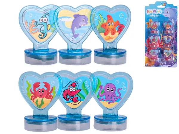 Mikro trading Razítka MOŘSKÝ SVĚT - 6 ks - 2 barvy