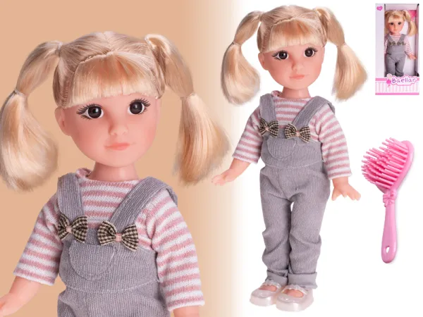 Mikro trading Panenka módní - 30 cm - tvrdé tělo - blondýnka