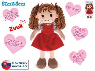Mikro trading Panenka Katka - měkké tělo - 39 cm - slovensky mluvící brunetka