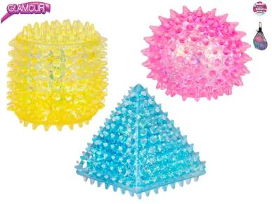 Mikro trading Glamour - Míček strečový - TĚLESA - 3 ks v síťce