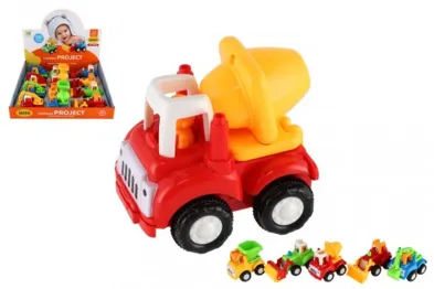 Teddies Auto stavební - na setrvačník - mix druhů