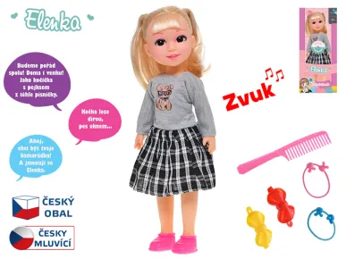 Mikro trading Panenka Elenka česky mluvící - 31,5 cm - s doplňky