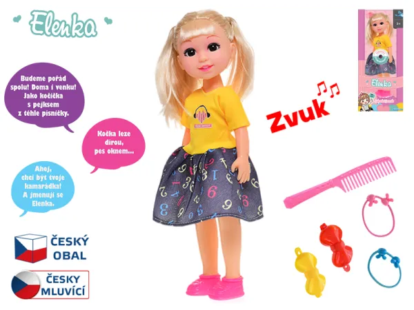 Mikro trading Panenka Elenka - 31,5 cm - česky mluvící