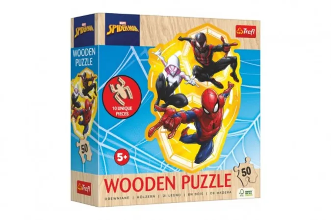 Trefl Puzzle dřevěné - Spiderman - 50 dílků