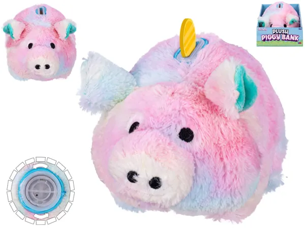 Mikro trading Pokladnička prasátko plyšové - 20 cm