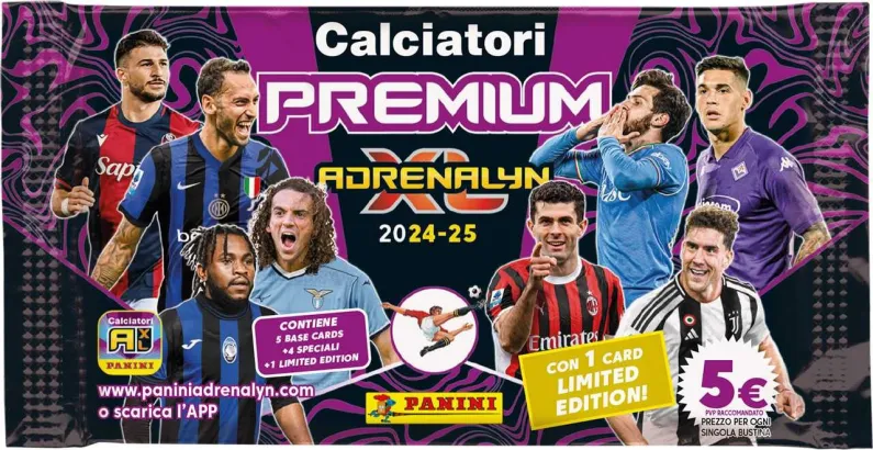 Panini SERIE A 2024 / 2025 - ADRENALYN karty - PREMIUM PACKET