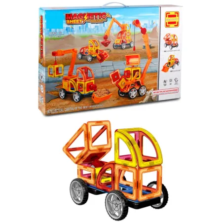 Sparkys Magnetická stavebnice - Stavební stroje - 87 ks