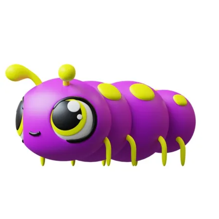 Sparkys JIGGLY BUGS - Housenka fialová