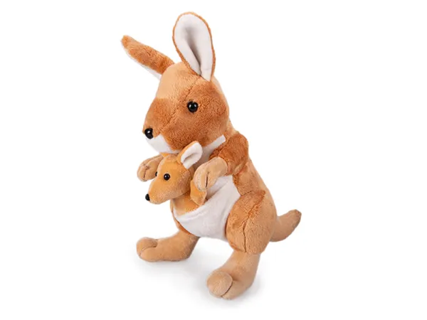 Mikro trading Klokan plyšový - 29 cm - stojící s mládětem