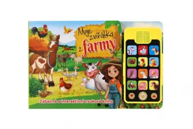 Teddies Zvuková knížka s mobilem - Moje zvířátka z farmy - CZ text