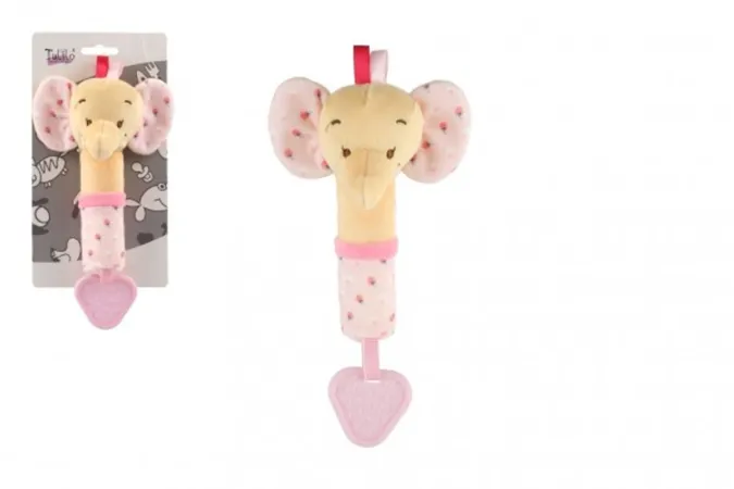 Teddies Pískátko / kousátko slon plyš - 22 cm
