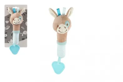 Teddies Pískátko / kousátko osel plyš - 22 cm