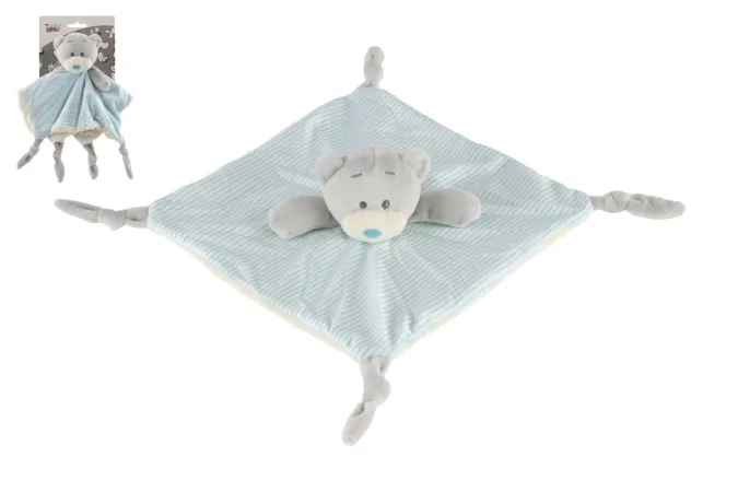 Teddies Medvěd usínáček chrastítko plyš - 25 x 25 cm - modrá