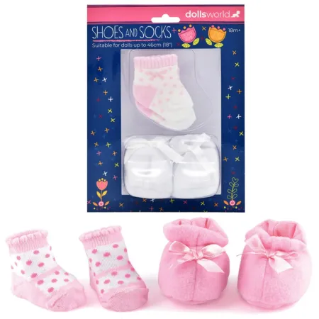 Dolls World Botičky a ponožky pro panenky - 46 cm - 2 druhy