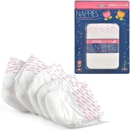 Dolls World Balení 5 plen pro panenky - 46 cm