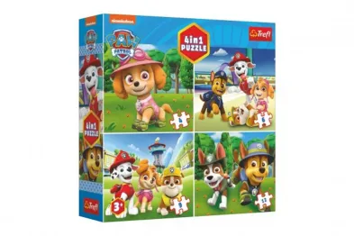Trefl Puzzle - Tlapková patrola - 4, 6, 9 a 12 dílků