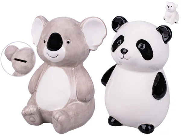 Mikro trading Pokladnička - Medvídek porcelánový - 15 cm