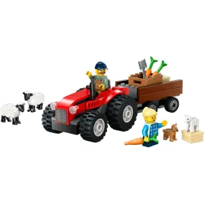 LEGO City 60461 - Červený traktor s přívěsem a ovcemi