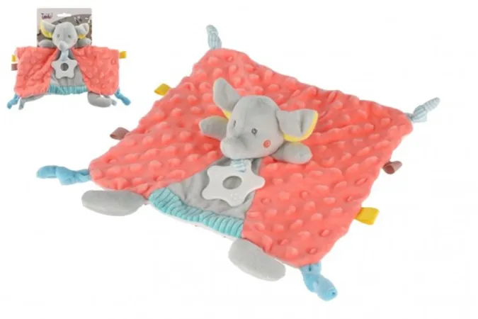 Teddies SLON - usínáček + chrastítko