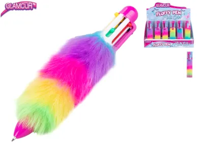 Mikro trading Glamour - Propiska barevná - 14 cm - chlupatá