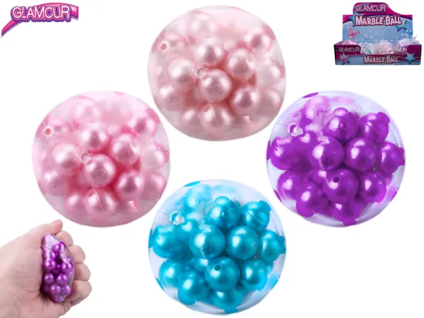 Mikro trading Glamour - Antistresový míček s křupajícími kuličkami - 5 cm