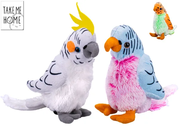 Mikro trading Take Me Home - Papoušek plyšový - 20 cm - 3 druhy