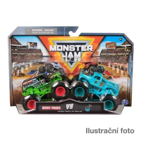 Spin Master MONSTER JAM - sběratelský kovový  model auta Monster Truck, set 2 modelů - mix druhů