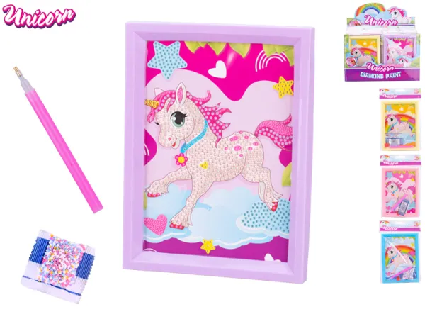 Mikro trading Unicorn - Sada lepení barevných kamínků do rámečku
