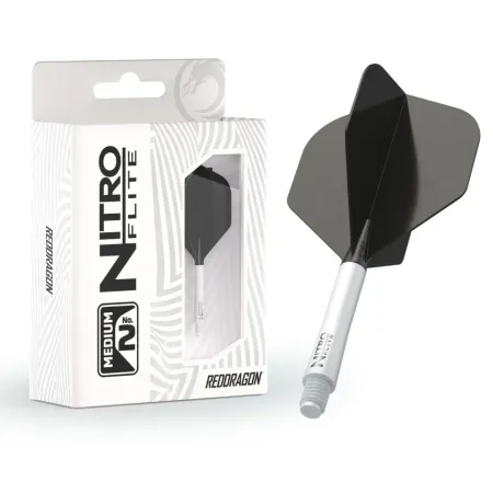 Red Dragon Letky Nitro Flite - No2 - white & black - medium