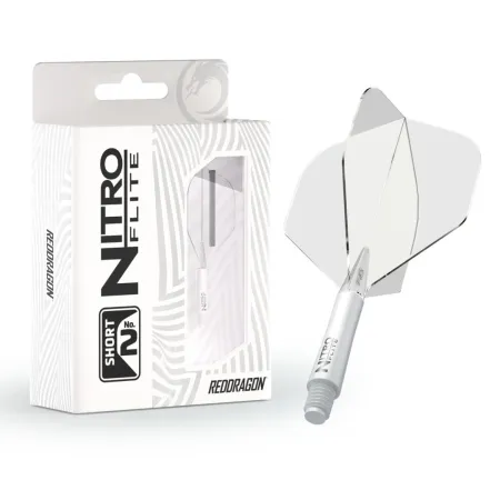 Red Dragon Letky Nitro Flite - No2 - white & clear - short