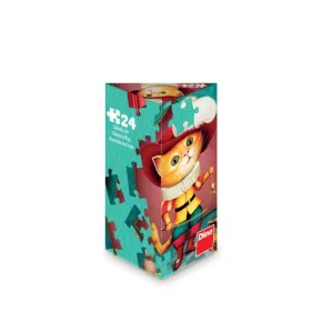 Dino Puzzle - KOCOUR V BOTÁCH - 24 dílků