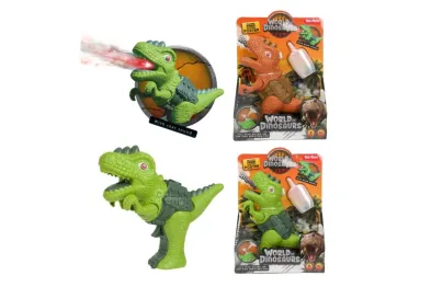 Teddies Dinosaurus - pistole vypouštějící páru - na baterie se světlem, zvukem
