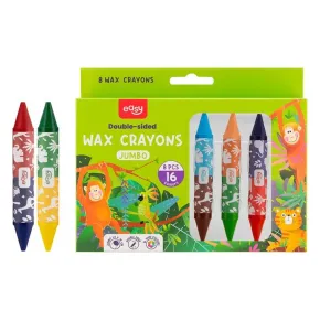 Easy Kids JUMBO - Oboustranné voskovky - 8 ks, 16 barev