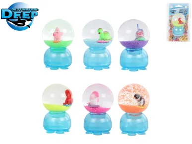 Mikro trading Destination Deep - Sněžítko strečové se surfujícím mořským zvířátkem - 9 cm