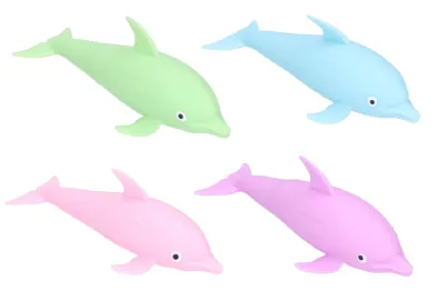 Teddies Delfín mačkací antistresový - svítící silikon - 16 cm