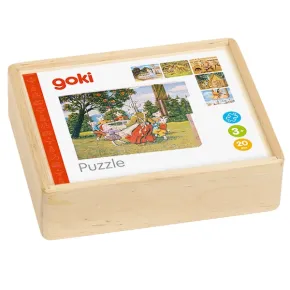 Goki Dřevěné kostky - Pohádky - 20 ks