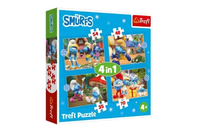 Trefl Puzzle 4v1 - Šmoulové - 35, 48, 54 a 70 dílků