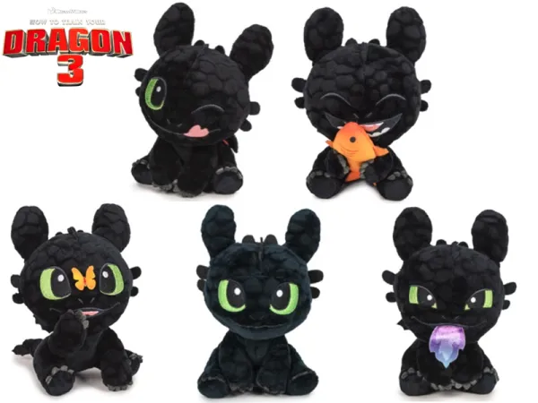 Mikro trading Jak vycvičit draky - drak Bezzubka plyšový - 18 cm - 5 druhů