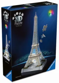 Ravensburger 3D Puzzle - Iconics: Eiffelova věž - LED - 243 dílků